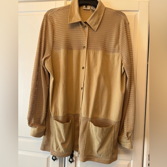 Spiegel Tan Utility Jacket with Mesh Accents Sz xl - Picture 1 of 8